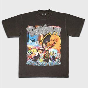 VTG Street Market Supply T-Shirt Men’s Medium Pokémon Graphic 100% Cotton Black